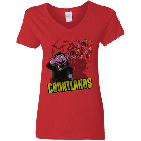 T-Shirts Red / S COUNTLANDS Women's V-Neck T-Shirt