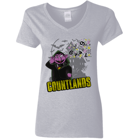 T-Shirts Sport Grey / S COUNTLANDS Women's V-Neck T-Shirt