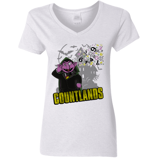 T-Shirts White / S COUNTLANDS Women's V-Neck T-Shirt