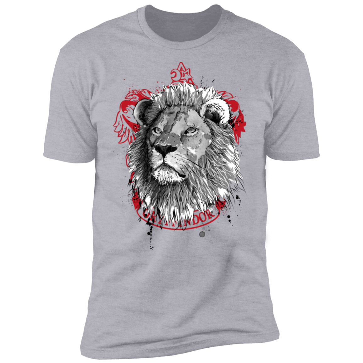 T-Shirts Heather Grey / S Courage and Determination sumi-e Men's Premium T-Shirt