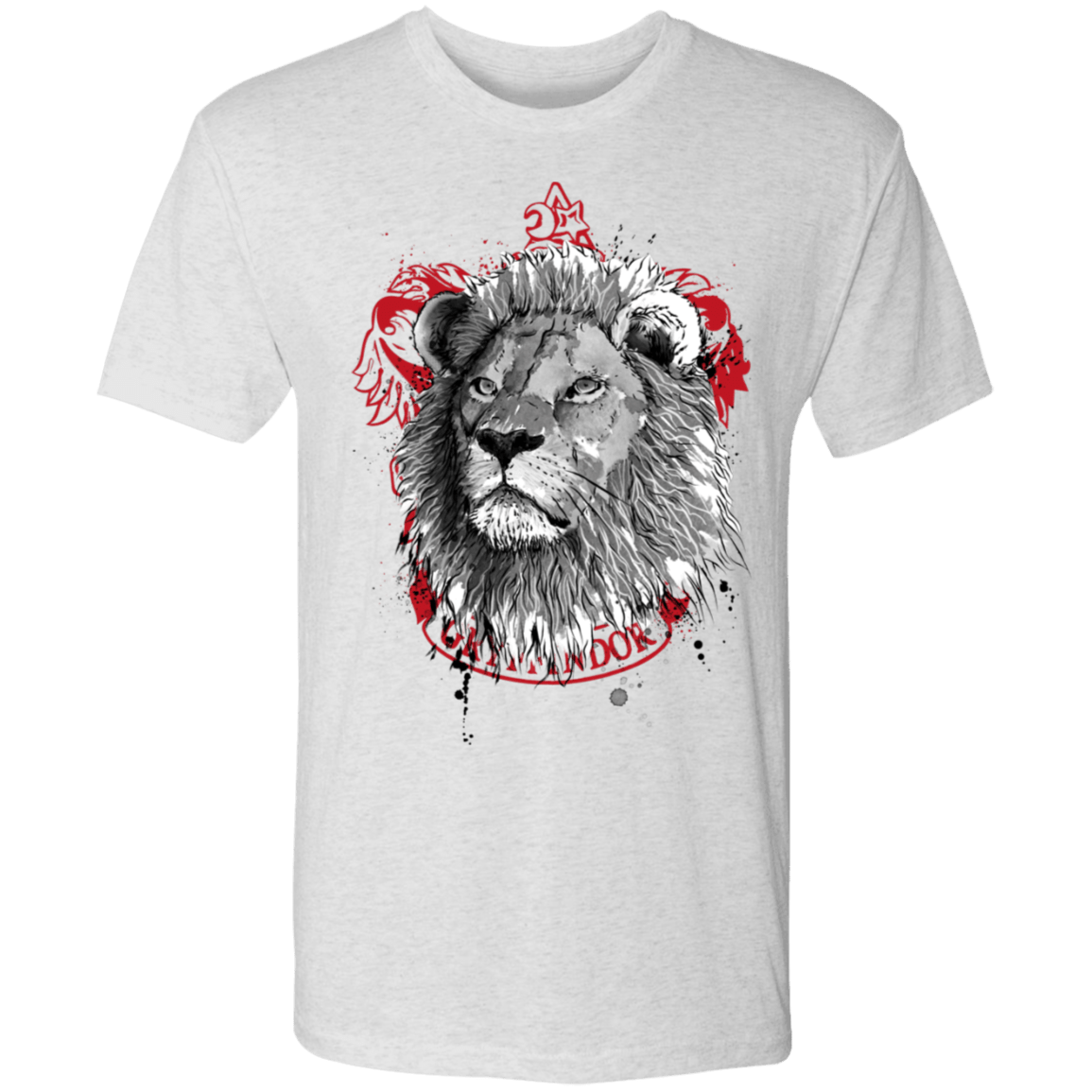 T-Shirts Heather White / S Courage and Determination sumi-e Men's Triblend T-Shirt