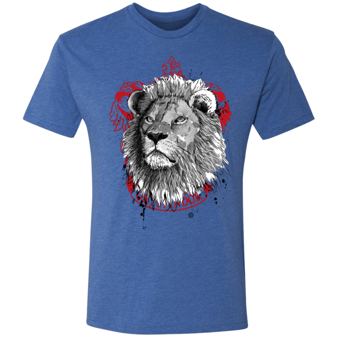 T-Shirts Vintage Royal / S Courage and Determination sumi-e Men's Triblend T-Shirt