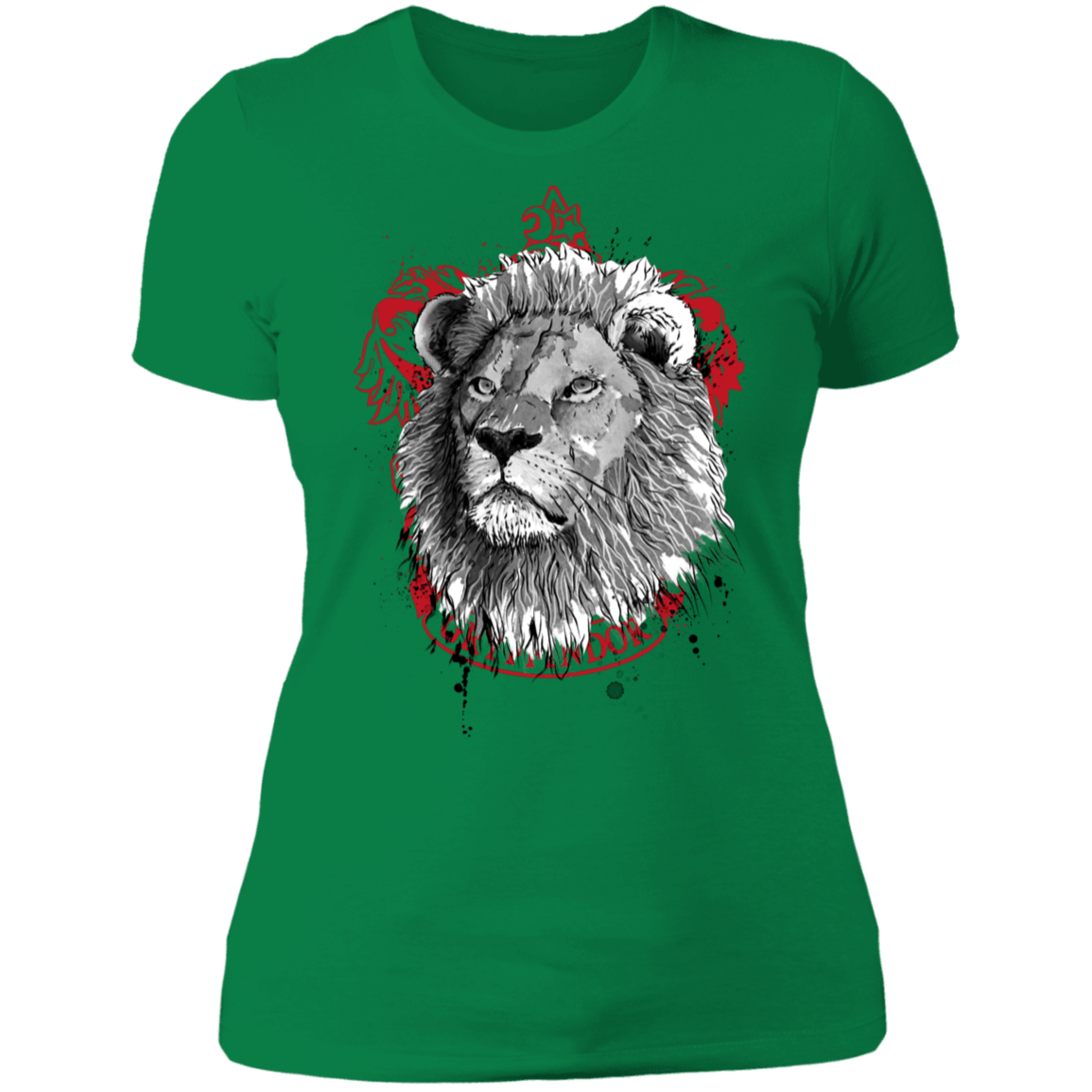 T-Shirts Kelly Green / S Courage and Determination sumi-e Women's Premium T-Shirt