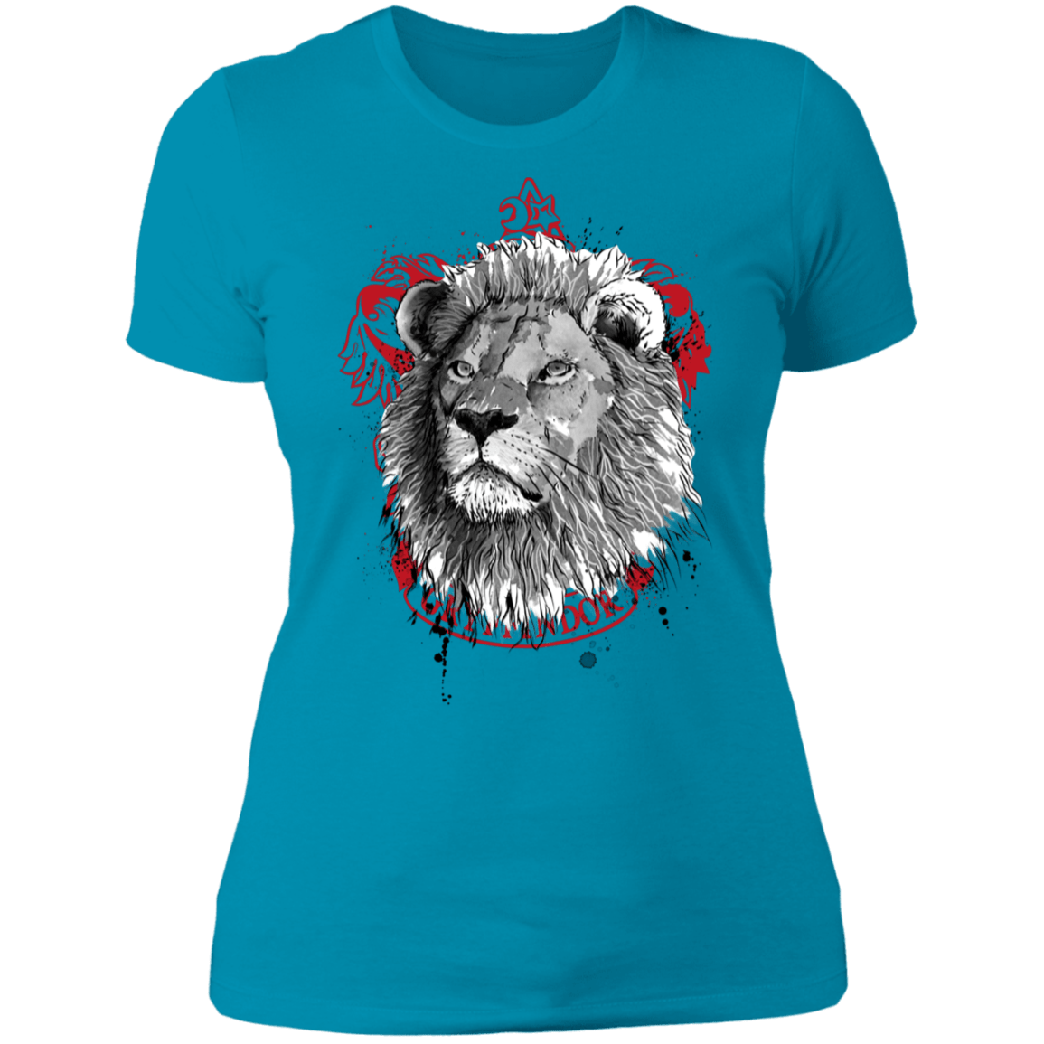 T-Shirts Turquoise / S Courage and Determination sumi-e Women's Premium T-Shirt