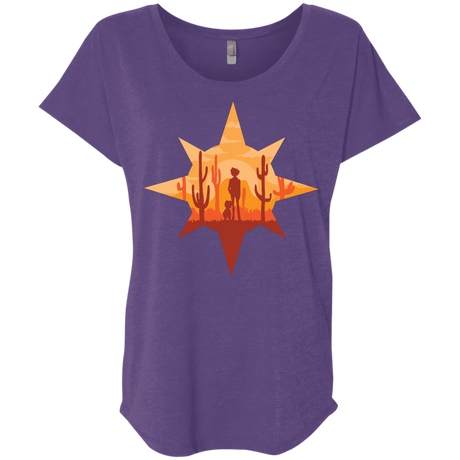T-Shirts Purple Rush / X-Small Courage Triblend Dolman Sleeve
