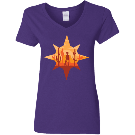 T-Shirts Purple / S Courage Women's V-Neck T-Shirt