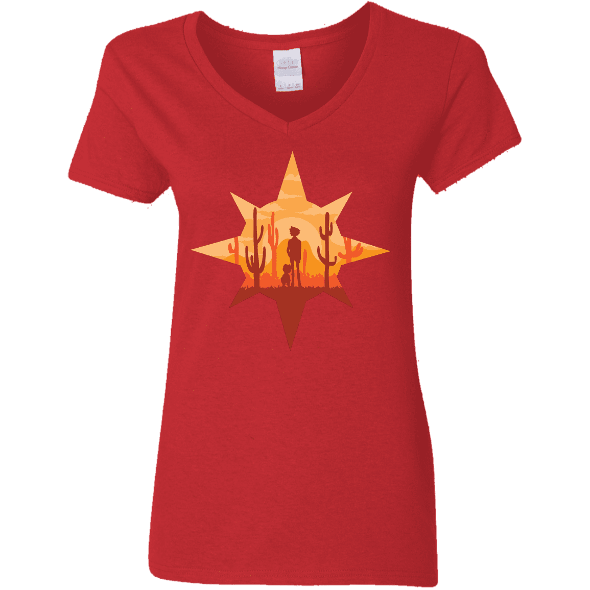 T-Shirts Red / S Courage Women's V-Neck T-Shirt