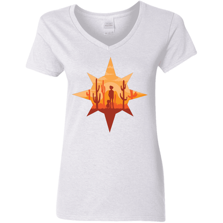 T-Shirts White / S Courage Women's V-Neck T-Shirt