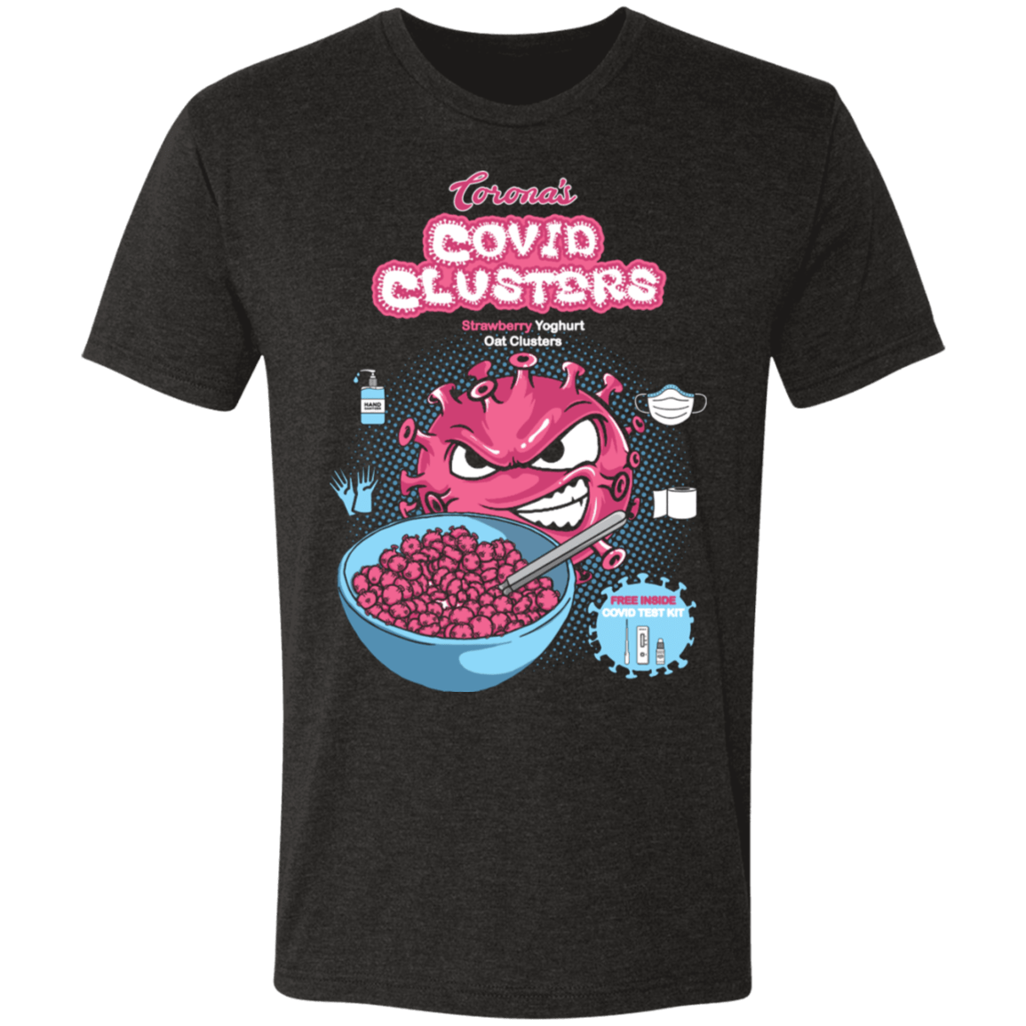 T-Shirts Vintage Black / S Covid Clusters Men's Triblend T-Shirt