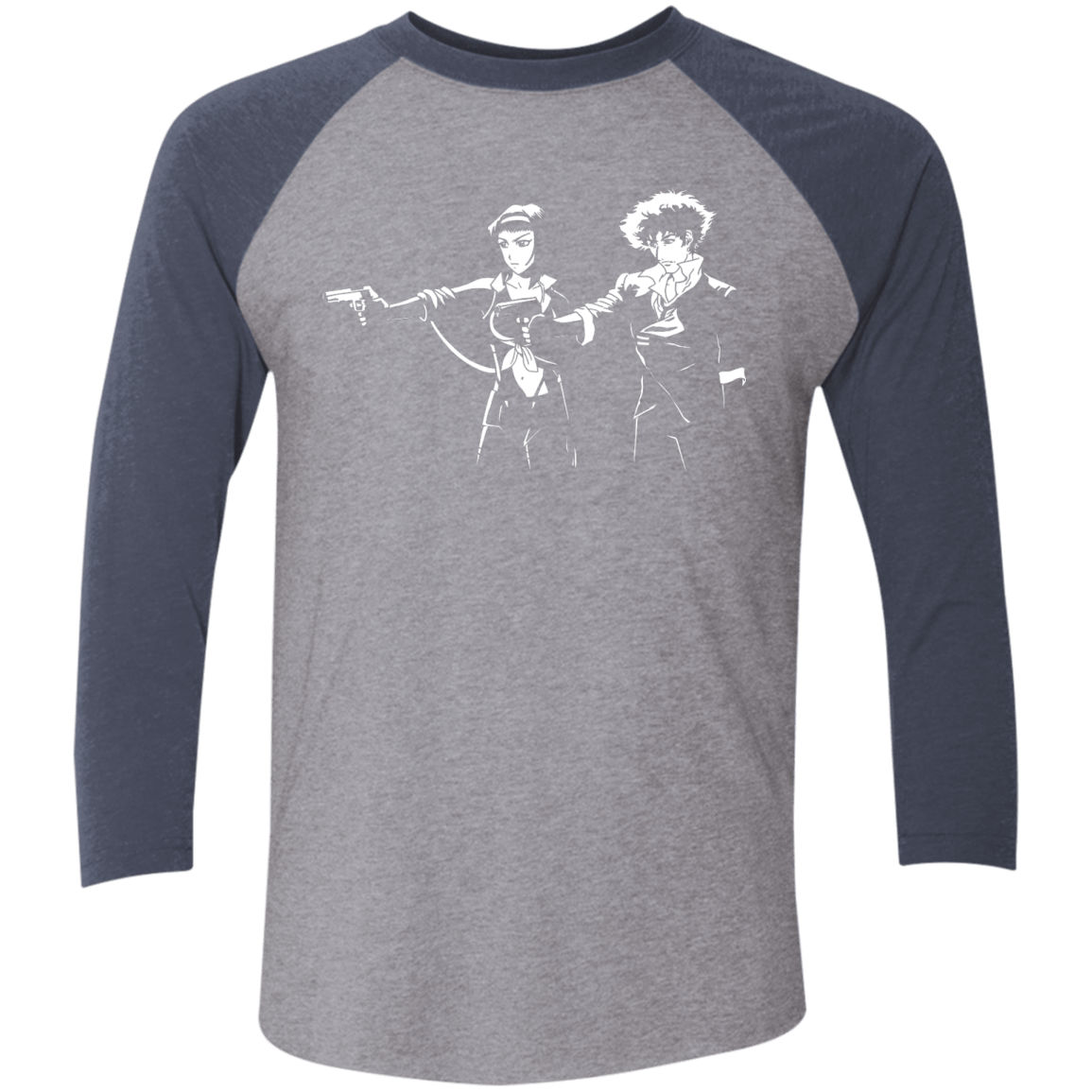 T-Shirts Premium Heather/Vintage Navy / X-Small Cowboy Fiction Men's Triblend 3/4 Sleeve