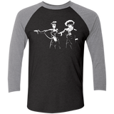 T-Shirts Vintage Black/Premium Heather / X-Small Cowboy Fiction Men's Triblend 3/4 Sleeve
