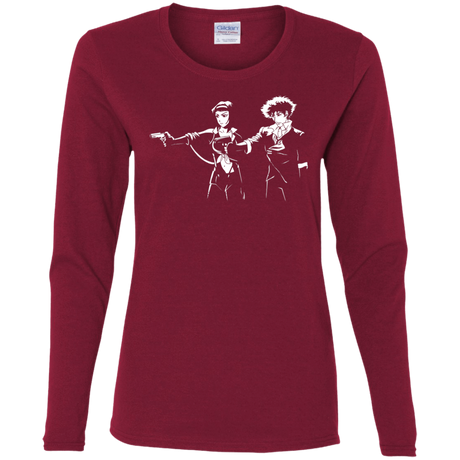 T-Shirts Cardinal / S Cowboy Fiction Women's Long Sleeve T-Shirt
