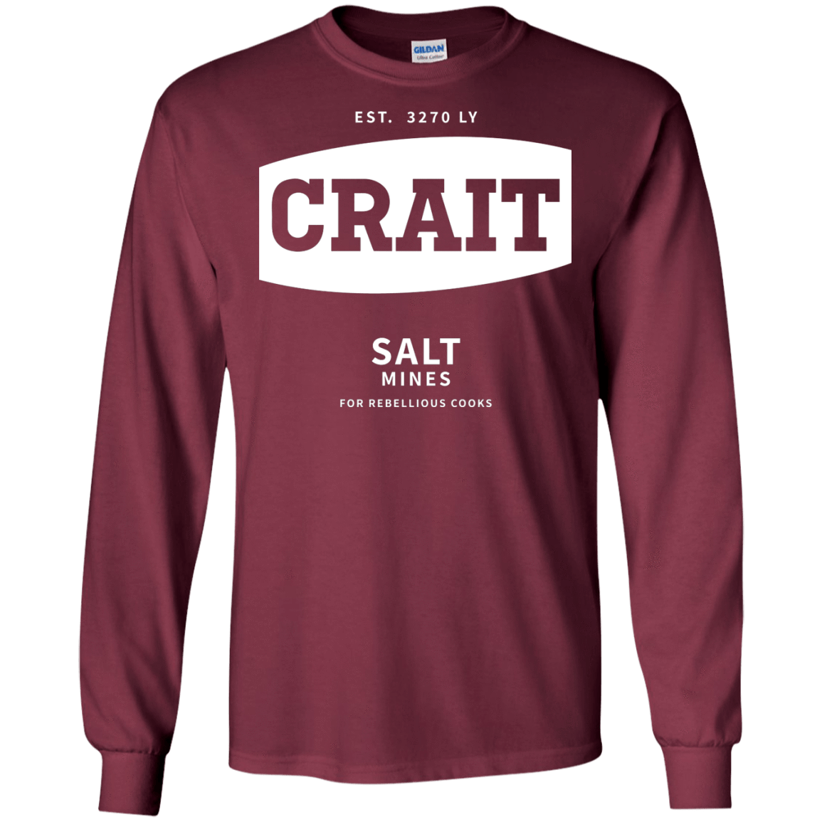 T-Shirts Maroon / S Crait Saxa Salt Men's Long Sleeve T-Shirt
