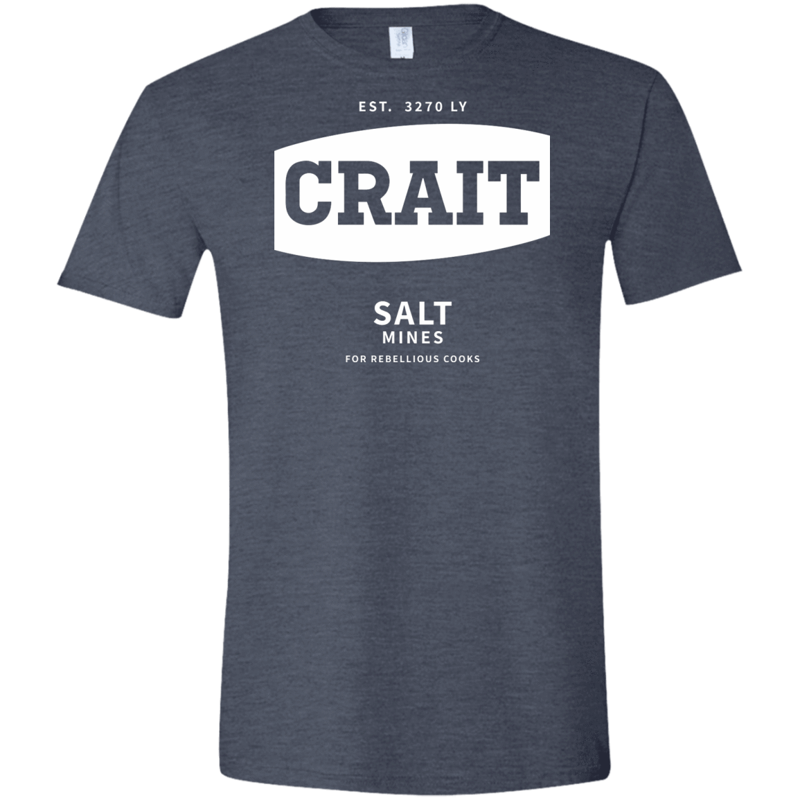 T-Shirts Heather Navy / S Crait Saxa Salt Men's Semi-Fitted Softstyle
