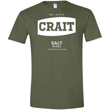 T-Shirts Military Green / S Crait Saxa Salt Men's Semi-Fitted Softstyle