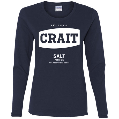 T-Shirts Navy / S Crait Saxa Salt Women's Long Sleeve T-Shirt