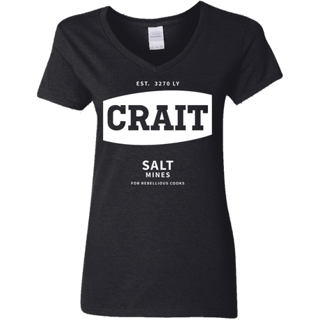 T-Shirts Black / S Crait Saxa Salt Women's V-Neck T-Shirt