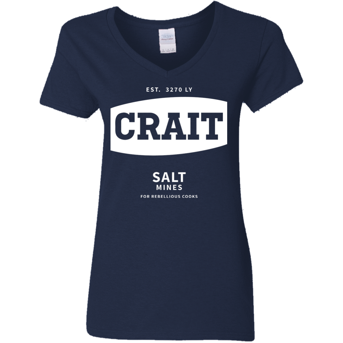 T-Shirts Navy / S Crait Saxa Salt Women's V-Neck T-Shirt