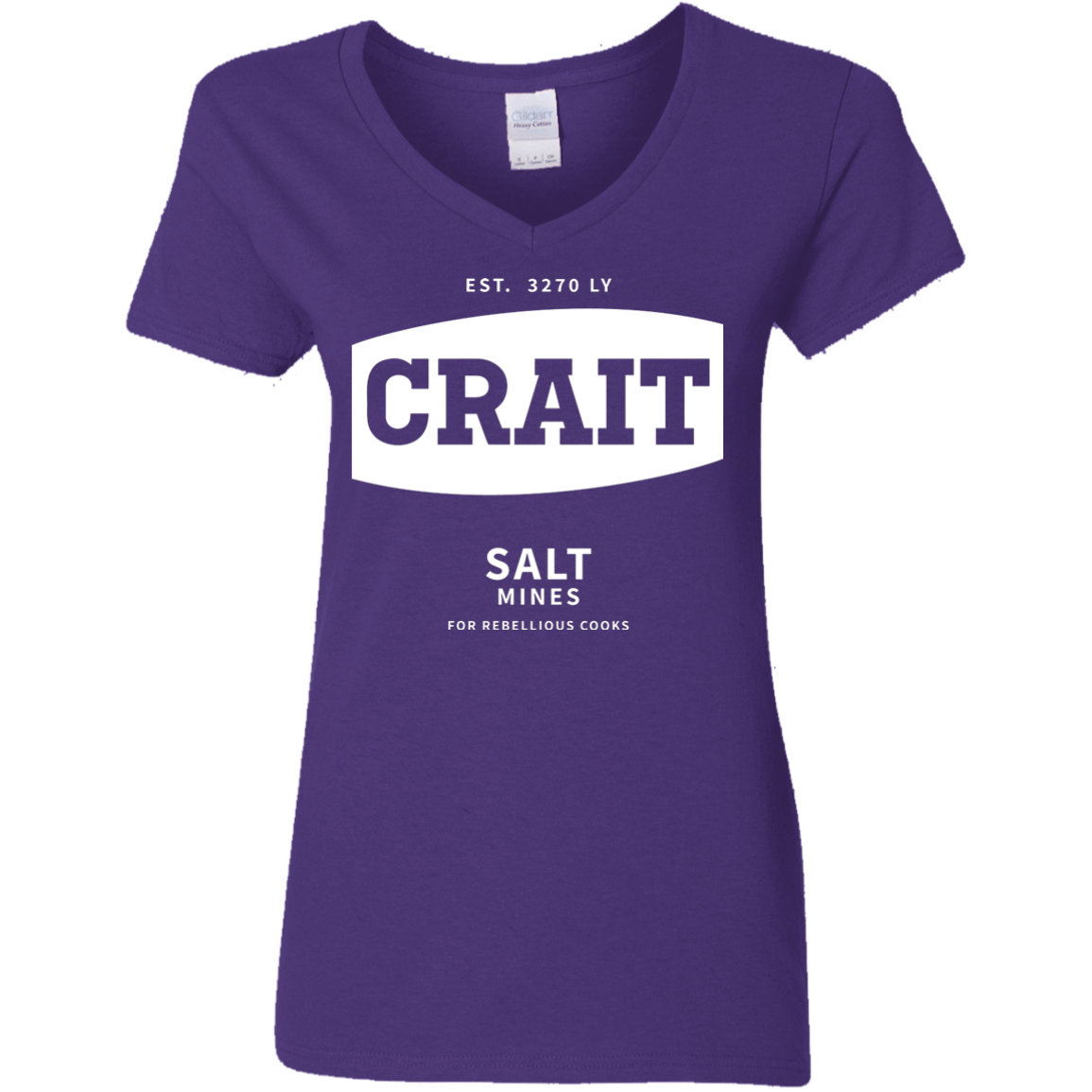 T-Shirts Purple / S Crait Saxa Salt Women's V-Neck T-Shirt