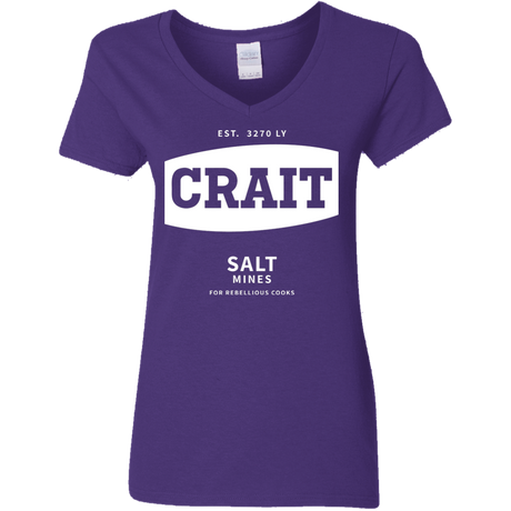 T-Shirts Purple / S Crait Saxa Salt Women's V-Neck T-Shirt