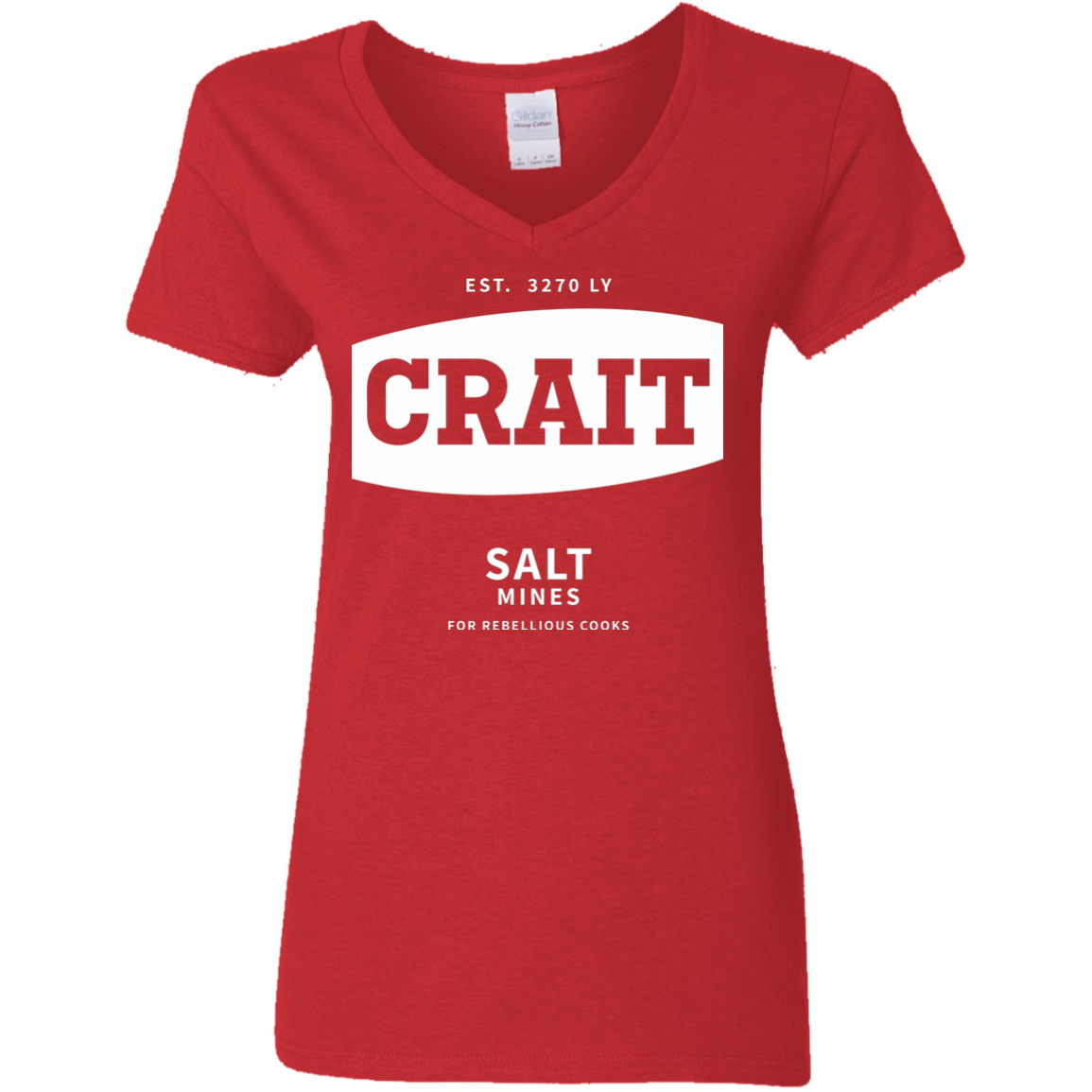 T-Shirts Red / S Crait Saxa Salt Women's V-Neck T-Shirt