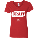 T-Shirts Red / S Crait Saxa Salt Women's V-Neck T-Shirt