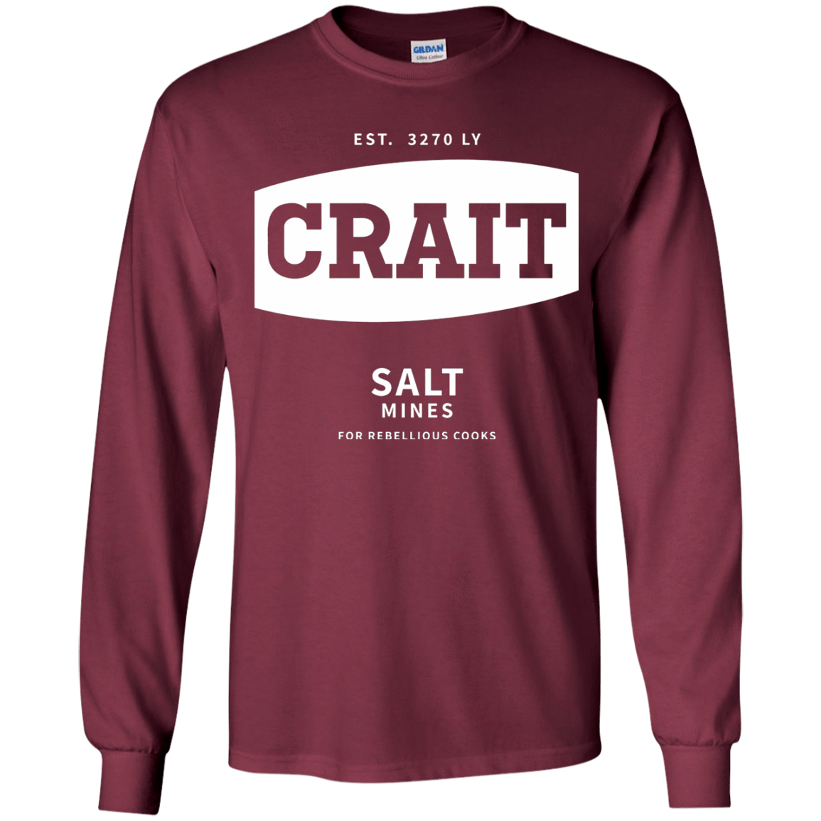 T-Shirts Maroon / YS Crait Saxa Salt Youth Long Sleeve T-Shirt