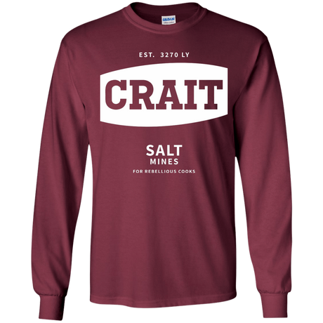 T-Shirts Maroon / YS Crait Saxa Salt Youth Long Sleeve T-Shirt