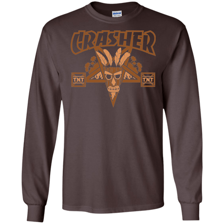 T-Shirts Dark Chocolate / S CRASHER Men's Long Sleeve T-Shirt