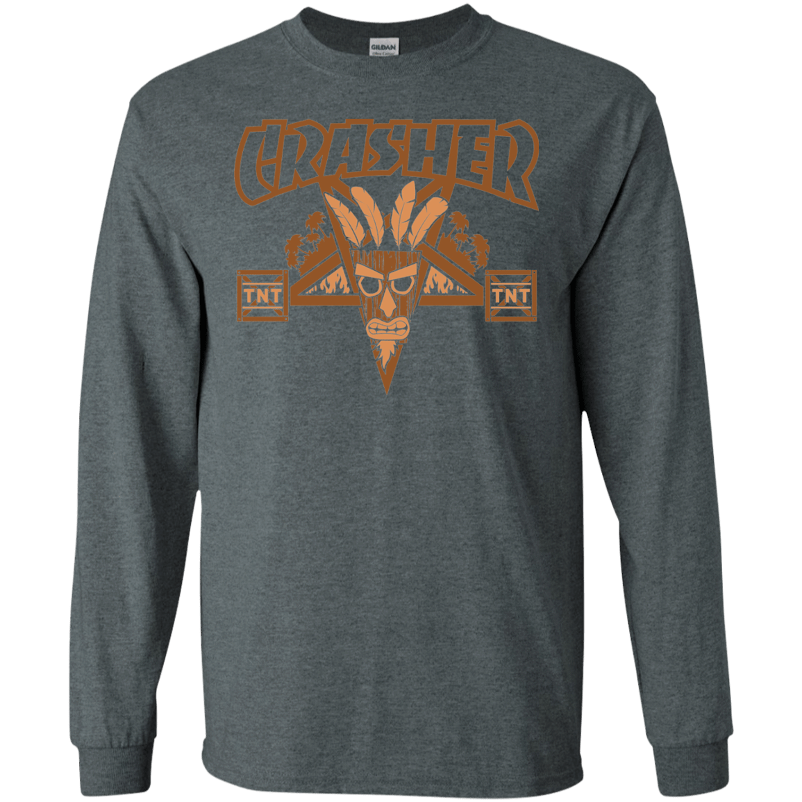 T-Shirts Dark Heather / S CRASHER Men's Long Sleeve T-Shirt