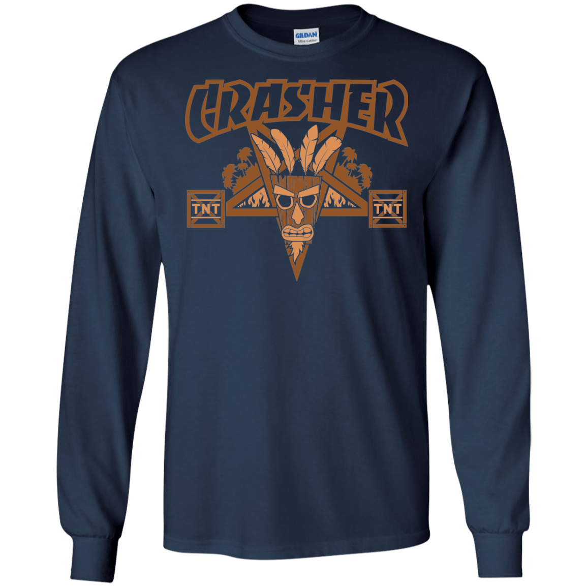 T-Shirts Navy / S CRASHER Men's Long Sleeve T-Shirt