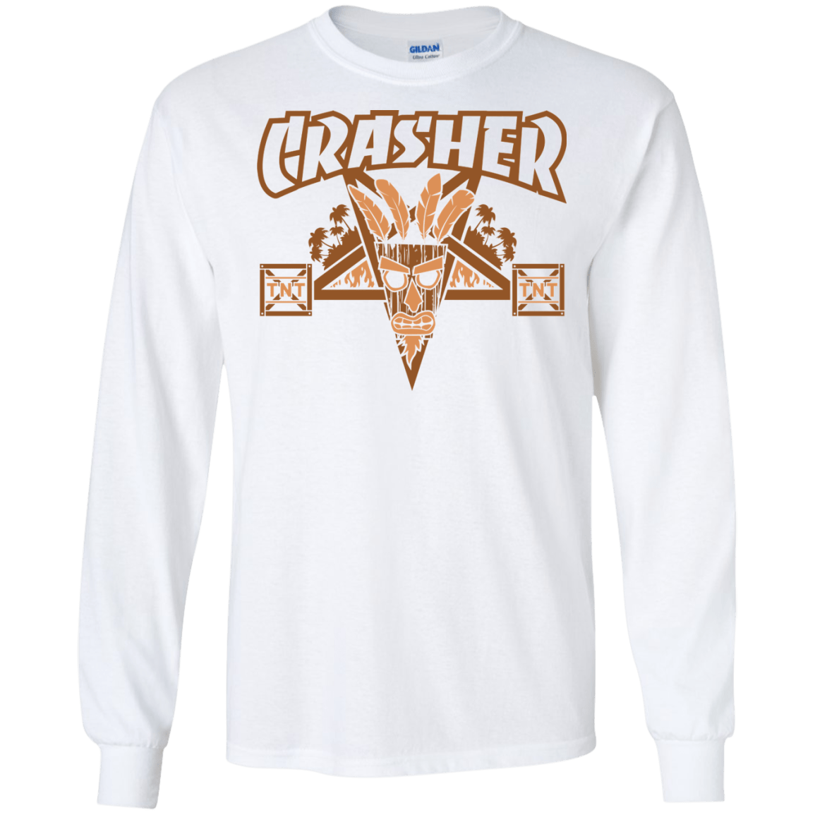 T-Shirts White / S CRASHER Men's Long Sleeve T-Shirt