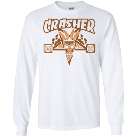 T-Shirts White / S CRASHER Men's Long Sleeve T-Shirt