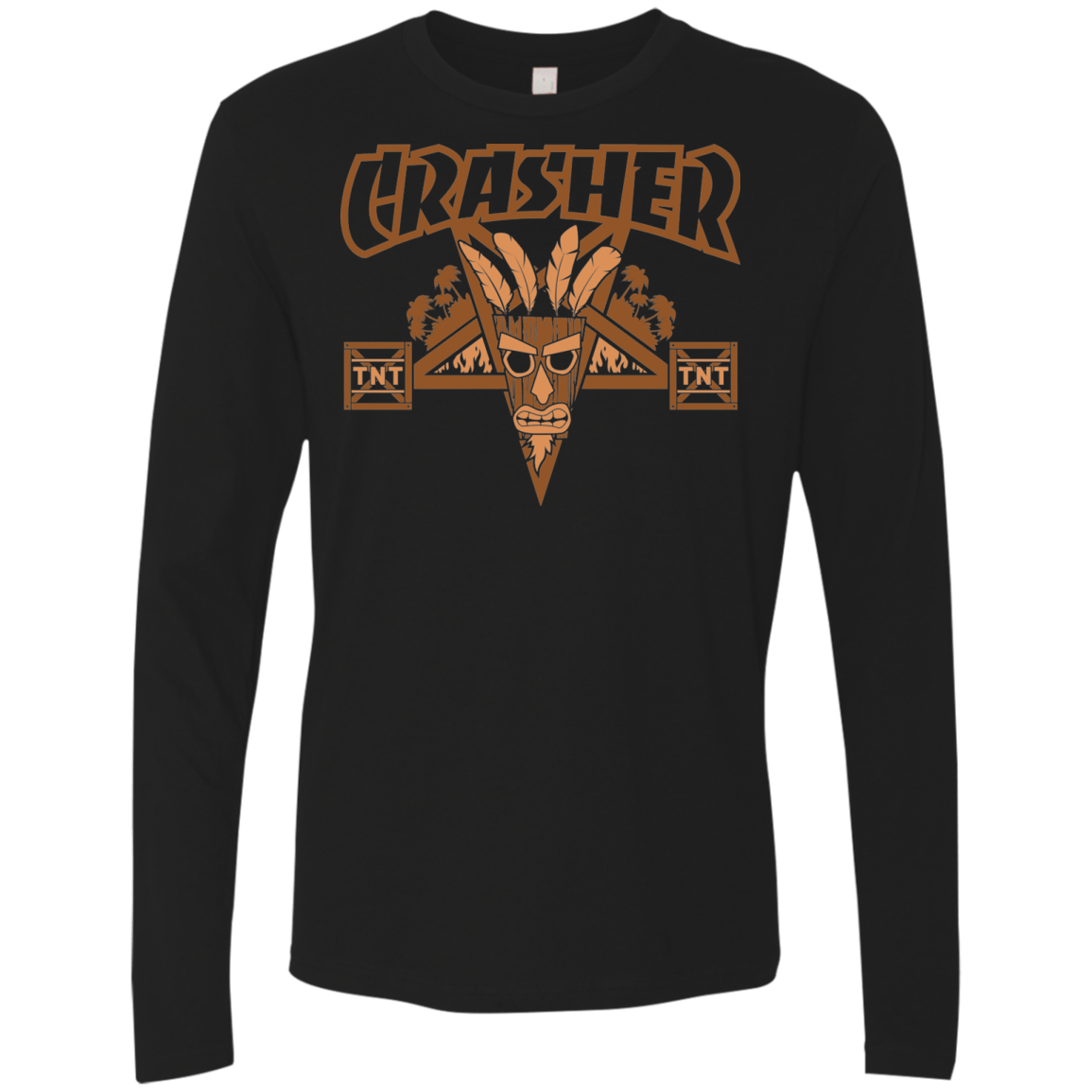 T-Shirts Black / S CRASHER Men's Premium Long Sleeve