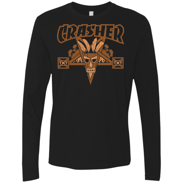 T-Shirts Black / S CRASHER Men's Premium Long Sleeve