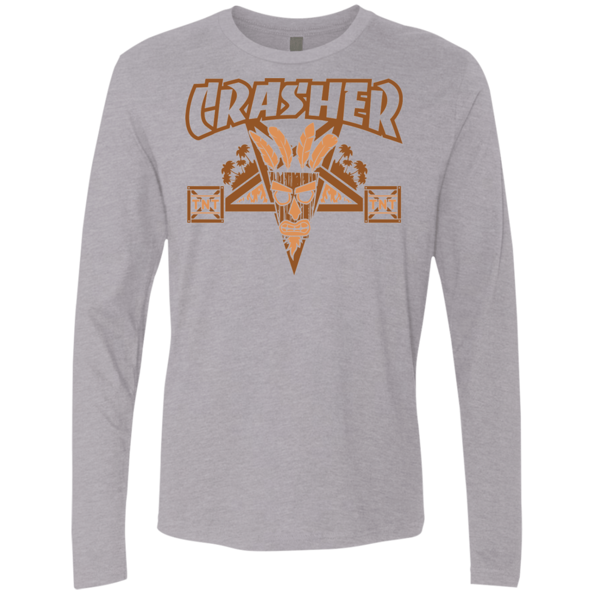 T-Shirts Heather Grey / S CRASHER Men's Premium Long Sleeve