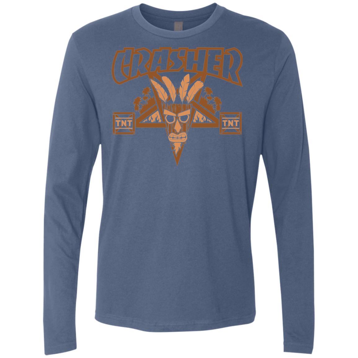 T-Shirts Indigo / S CRASHER Men's Premium Long Sleeve