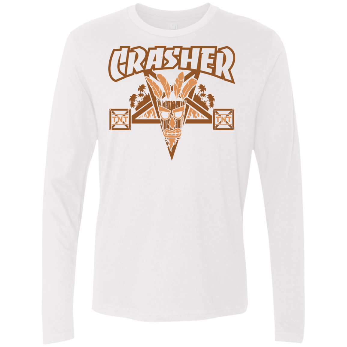 T-Shirts White / S CRASHER Men's Premium Long Sleeve
