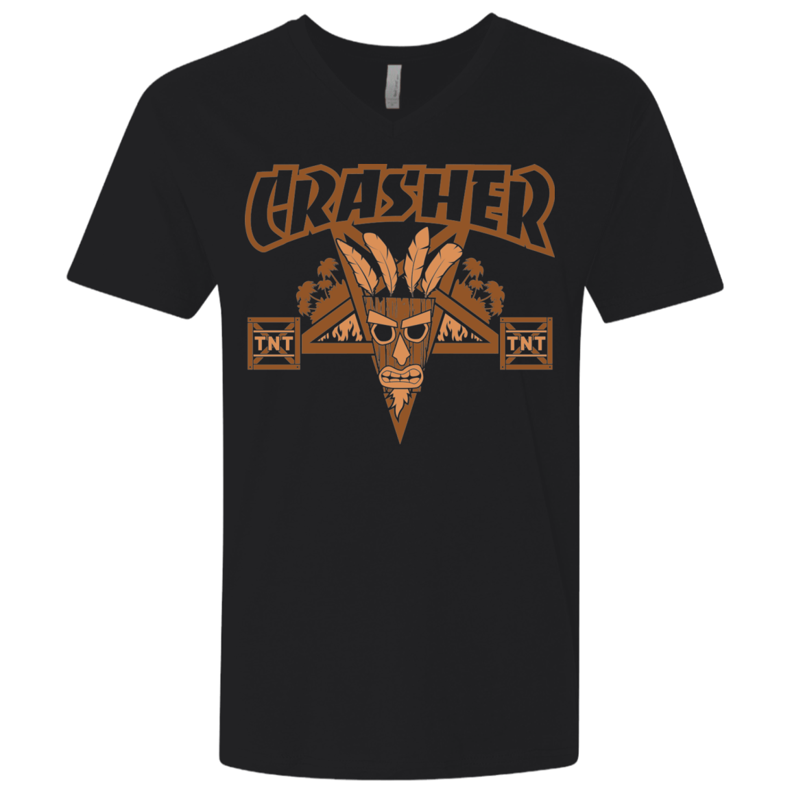 T-Shirts Black / X-Small CRASHER Men's Premium V-Neck
