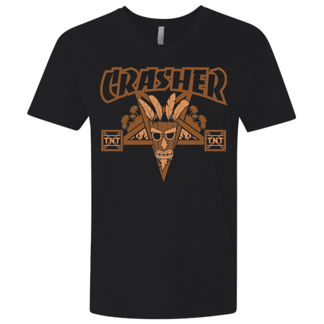 T-Shirts Black / X-Small CRASHER Men's Premium V-Neck