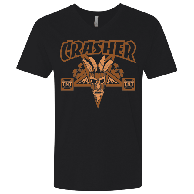 T-Shirts Black / X-Small CRASHER Men's Premium V-Neck
