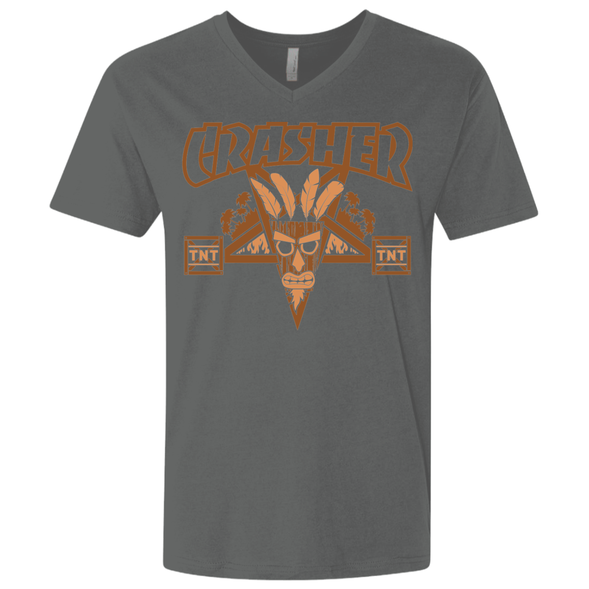 T-Shirts Heavy Metal / X-Small CRASHER Men's Premium V-Neck