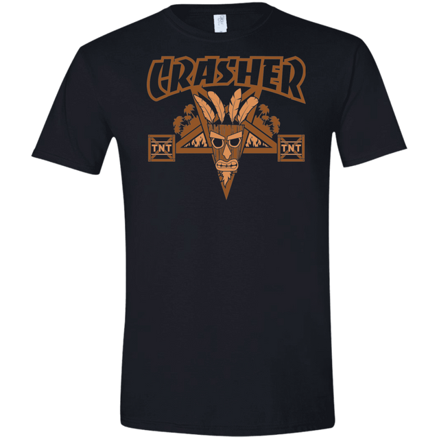 T-Shirts Black / X-Small CRASHER Men's Semi-Fitted Softstyle