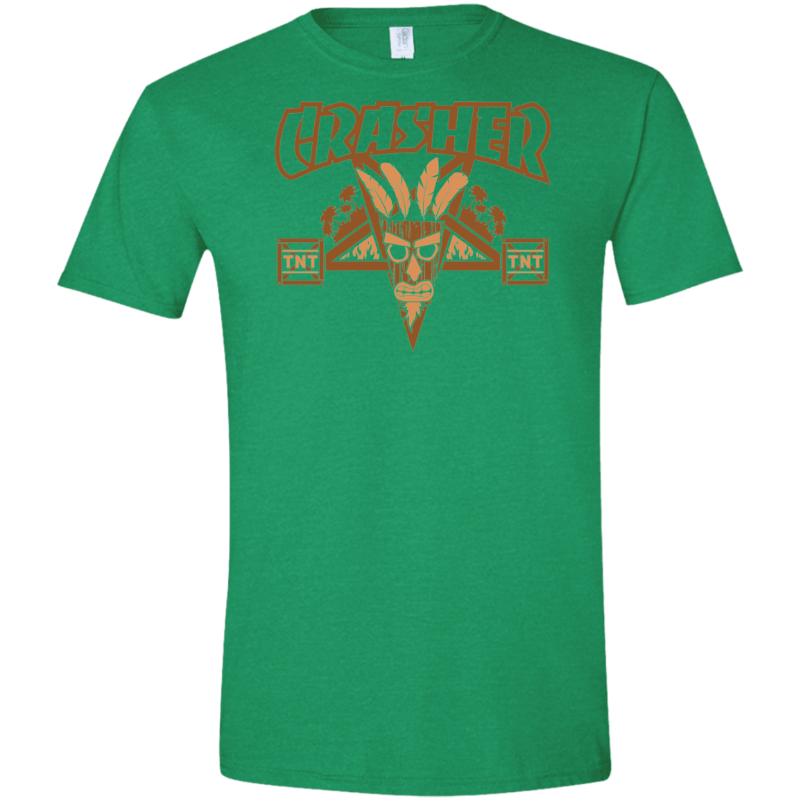 T-Shirts Heather Irish Green / S CRASHER Men's Semi-Fitted Softstyle