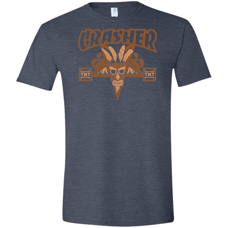 T-Shirts Heather Navy / S CRASHER Men's Semi-Fitted Softstyle