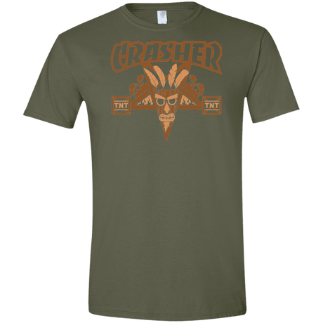 T-Shirts Military Green / S CRASHER Men's Semi-Fitted Softstyle