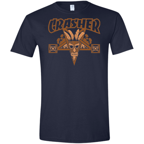 T-Shirts Navy / X-Small CRASHER Men's Semi-Fitted Softstyle