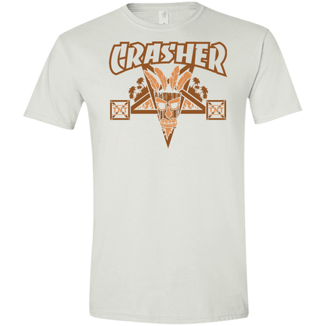 T-Shirts White / X-Small CRASHER Men's Semi-Fitted Softstyle