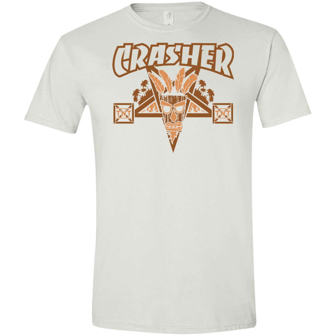 T-Shirts White / X-Small CRASHER Men's Semi-Fitted Softstyle