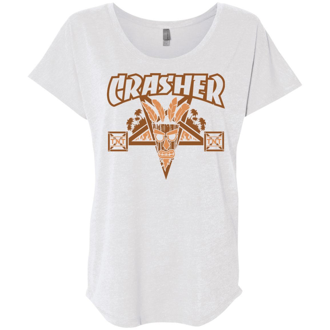 T-Shirts Heather White / X-Small CRASHER Triblend Dolman Sleeve